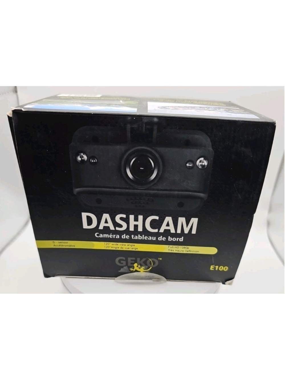Geko E100 Dash Cam Black Tested & Working In Box With All Original Contents